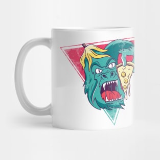 Monkey eat pizza Mug